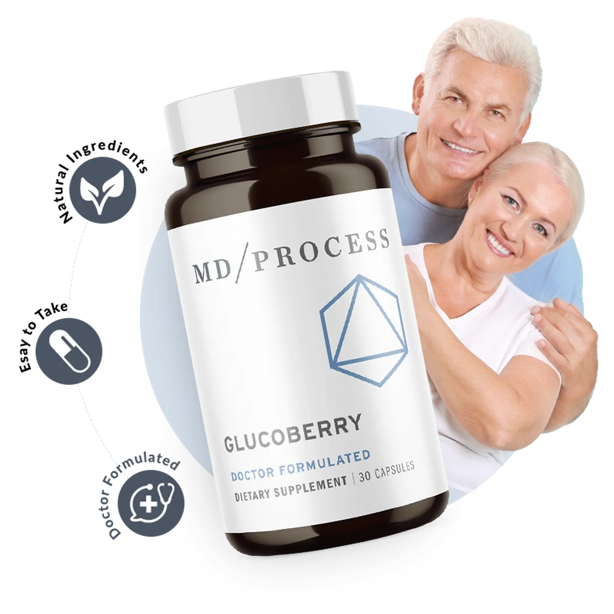 GlucoBerry Blood Sugar Relief Supplement — Front Label